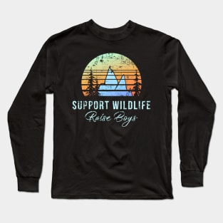 Mom Support Wildlife Raise Mother Day Long Sleeve T-Shirt